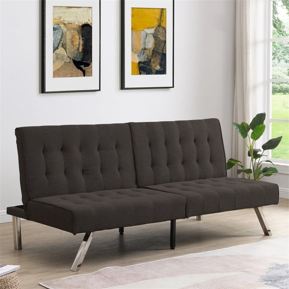 Canddidliike Sofa Converts to Sofa Bed WOOD Frame Sofa Bed for Family Living Room, Apartment, Bedroom, Espressoz