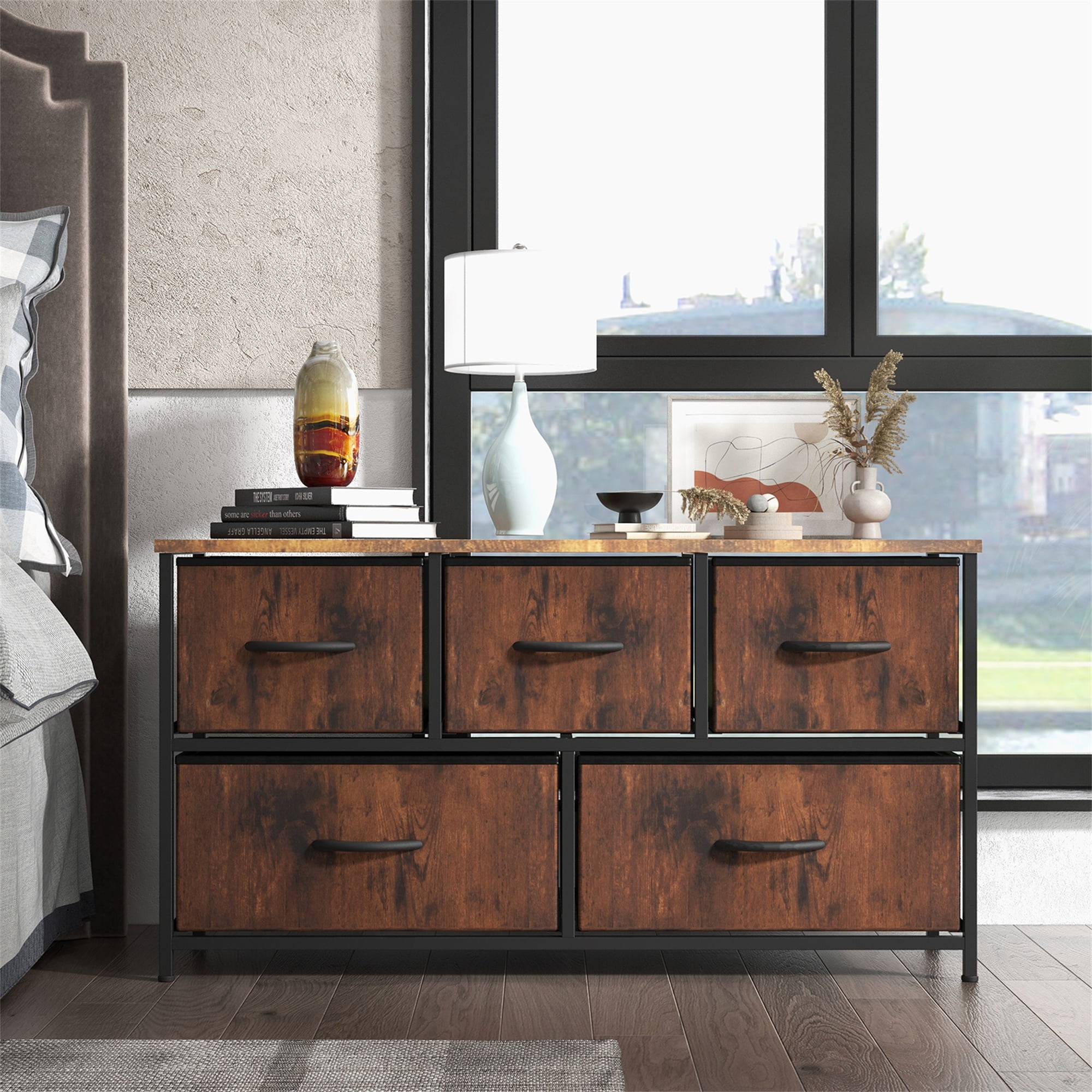 Canddidliike Storage Drawers with Bins, Storage with Drawers, Dresser for Bedroom for Closet, Living Room, Hallway, Rustic Brown Canddidliike Storage Drawers with Bins, Storage with Drawers, Dresser for Bedroom for Closet, Living Room, Hallway, Rustic Brown