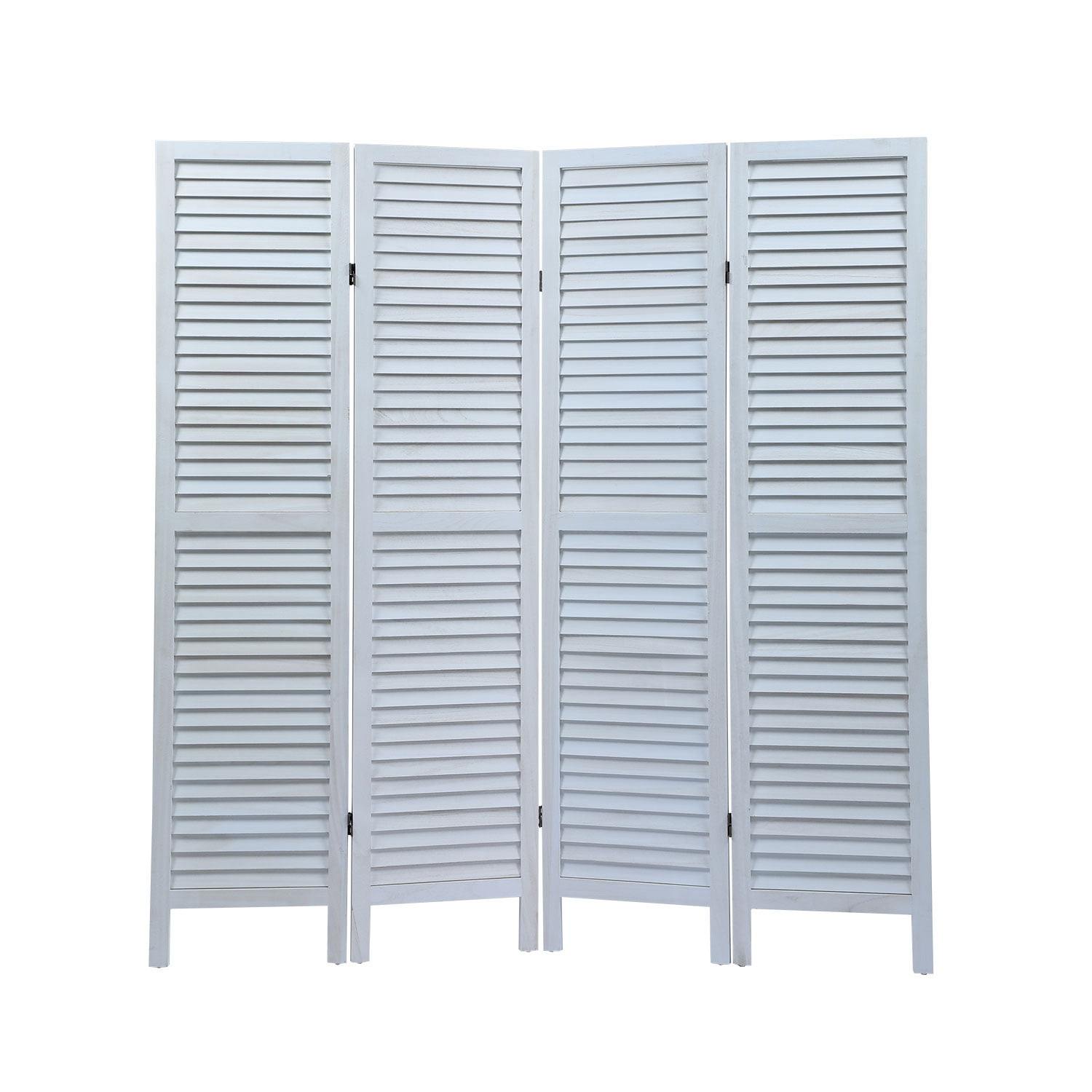 Canddidliike Sycamore wood 4 Panel Screen Folding Louvered Room Divider