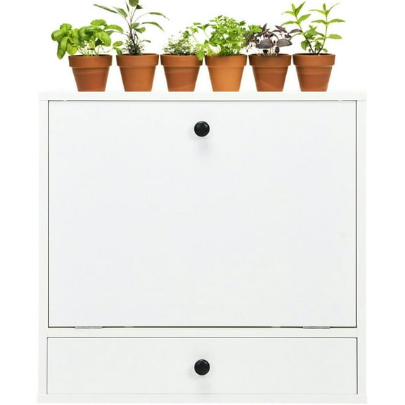 Canddidliike Wall-Mount Floating Desk Foldable Space Saving Laptop Workstation White, Office Furniture, Laptop Table for Home and Office