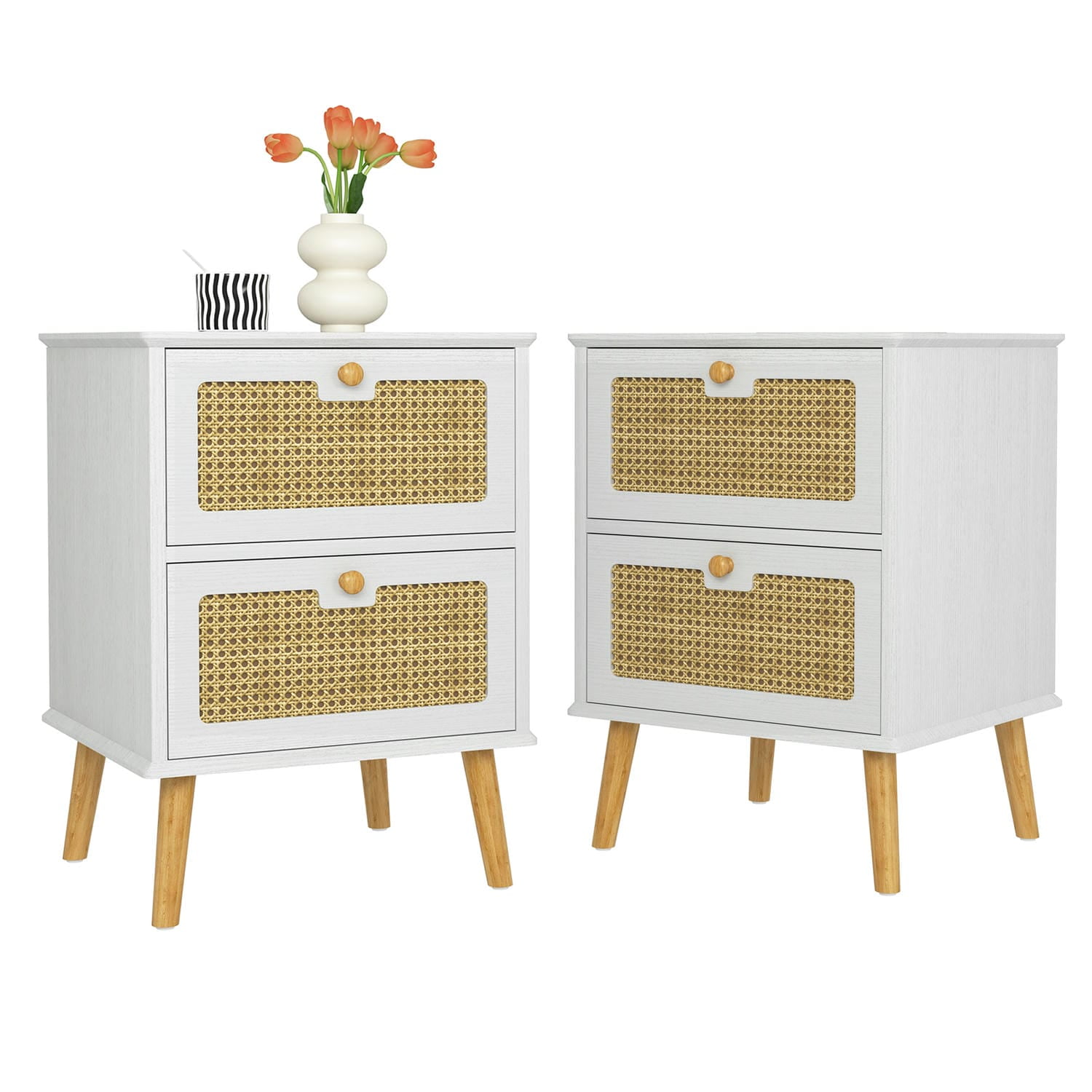 Canddidliike White Nightstand Set of 2 for Bedroom Nursery Closet Living Room, Open Storage Small Bedside End Table with Solid Wood Legs for Living Room Set of 2 Canddidliike White Nightstand Set of 2 for Bedroom Nursery Closet Living Room, Open Storage Small Bedside End Table with Solid Wood Legs for Living Room Set of 2