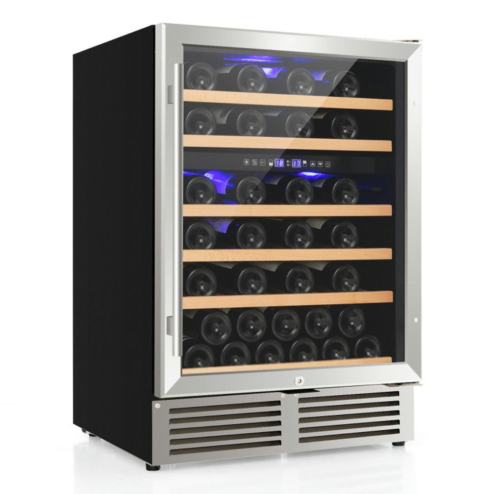 Canddidliike Wine Cooler with Beech Wood Shelf, Wine Cooler for 51