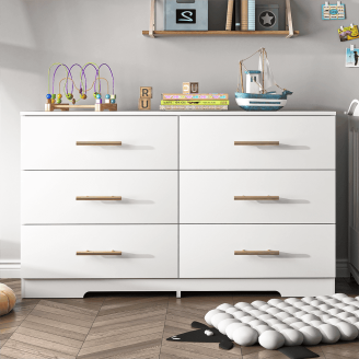 White And Gold Dresser