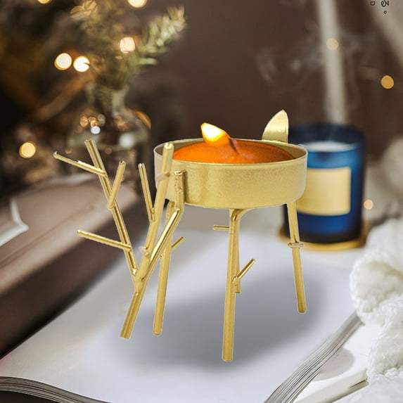 Candel Sticks Christmas Candle Holders Small Candle Holders In The Shape Of Deer Iron Candle Holders Holiday Party Table Decoration Home Gifts Candlesticks
