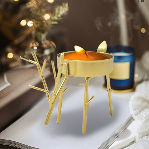 Candel Sticks Christmas Candle Holders Small Candle Holders In The Shape Of Deer Iron Candle Holders Holiday Party Table Decoration Home Gifts Candlesticks