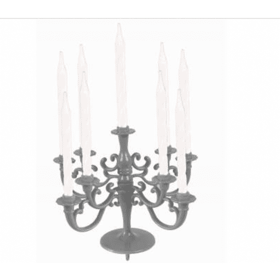 Candelabra Cake Decorator-Silver W/ Candles