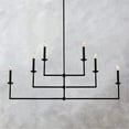 CandelabraInspired Black Industrial Iron Chandelier , Living Room