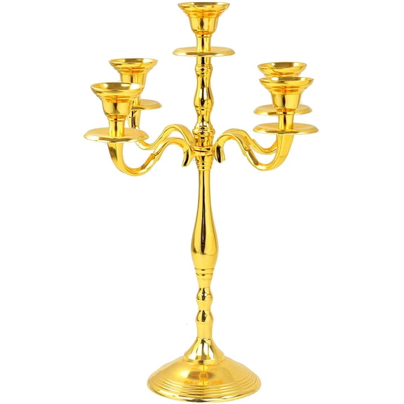 Candelbra Brass Plated Finish Classic Decor | Perfect for Candlelight Dinner and Table Centerpeice Decoration | Floor Decorative Candle Tree Lamps | Accessories & Artifacts (48 Inches)