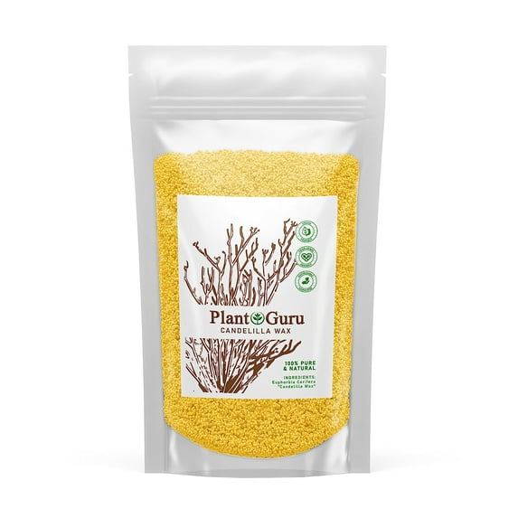 Candelilla Wax Pellets 4 oz. 100% Pure Natual Food Grade Vegan Wax For DYI Lip Balm, Soap and Candle Making, Creams and Lotions. Great For Skin, Face, and Hair applications. Beeswax Alternative