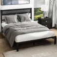 Candence Full Size Metal Platform Bed Frame with Heavy Duty Steel Slat