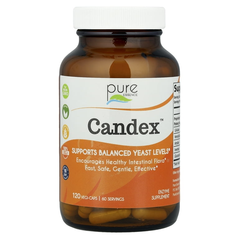 Pure Essence Candex Candida Cleanse, Enzyme Support for Gut Health