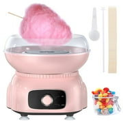 Candey Cotton Candy Machine, Cotton Candy Maker for Kids with1 Magic Stick, 1 Sugar Scoop, 10 Bamboo Skewers Homemade Sweet Mini Pink Candy Floss Maker, Birthday Party Christmas Gift for Kids