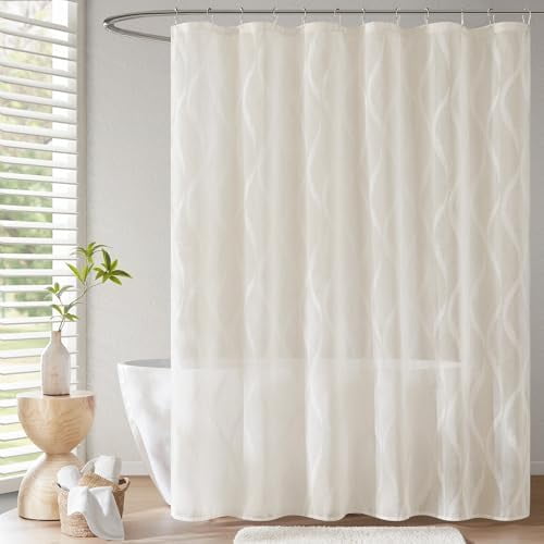 Sheer Fabric Shower Curtainnull