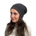 thumbnail image 1 of Candid Charcoal Slouchy Cotton Beanie All Season Adult Men Women, 1 of 2