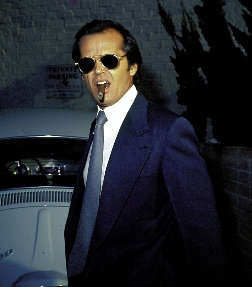 Candid Jack Nicholson smoking a cigar Photo Print (24 x 30) - Walmart.com, image size:879x1000