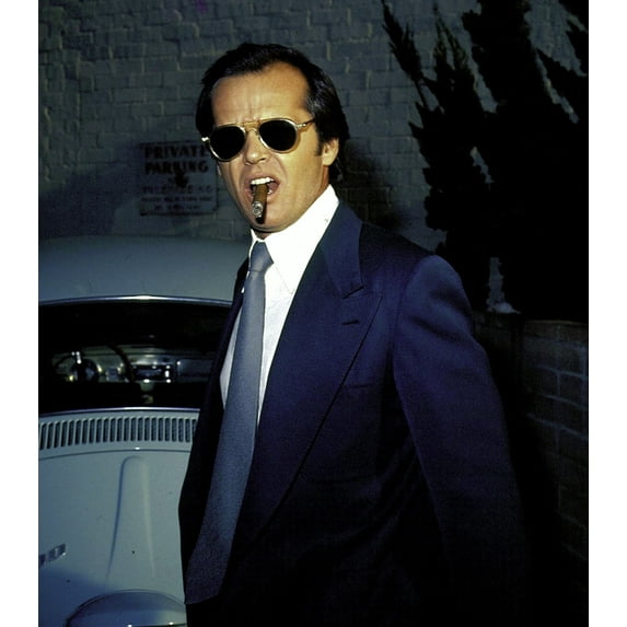 Candid Jack Nicholson smoking a cigar Photo Print (8 x 10)