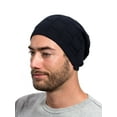 thumbnail image 1 of Candid Navy Slouchy Cotton Beanie Men Women All Season, 1 of 2