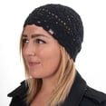 thumbnail image 1 of Candid Signature Apparel Women’s Beanie Hand Knit Shell Stitch with Premium & Natural Bamboo Cotton for everyday Wear, Black, 1 of 3