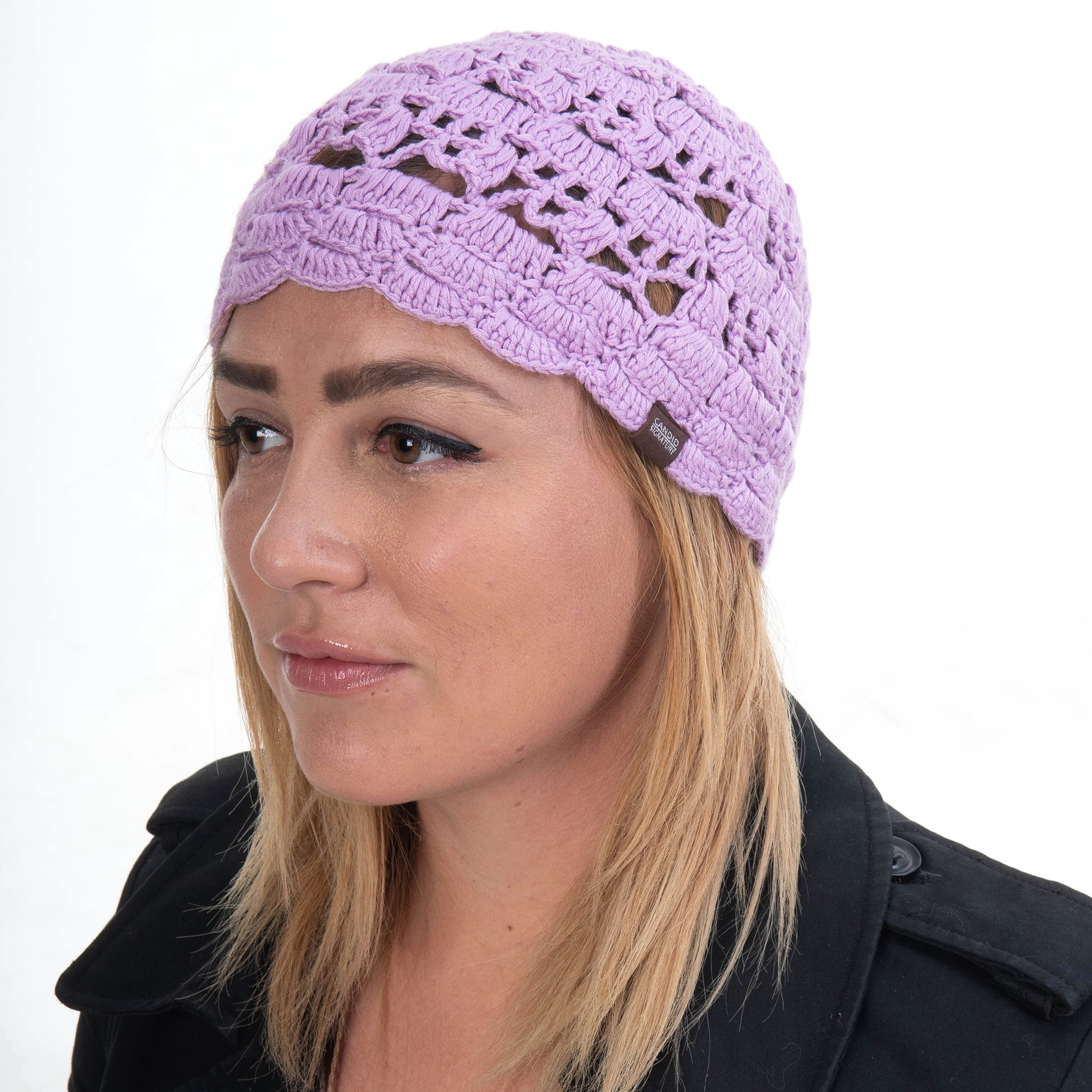 Handmade Lavender Multi-Color Crochet Slouch Beanie - Women Accessories Looking for a go-to crochet hat you main image 3