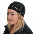 thumbnail image 1 of Candid Signature Apparel Women’s Beanie Handmade Floral Design with Premium Natural Bamboo Cotton for Casual Wear, Black, 1 of 4