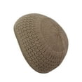 thumbnail image 1 of Candid Signature Stretchy Zigzag Cotton Kufi Beanie Hat for Adult Men & Women's for All Season, Beige, 1 of 2