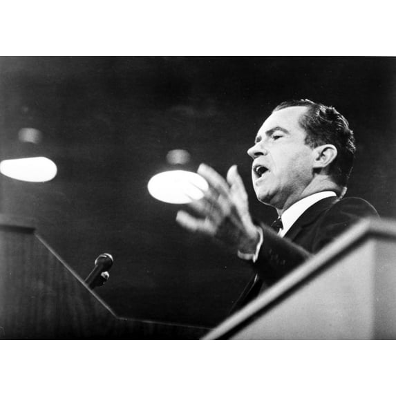 Candid of Richard Nixon speaking Photo Print (8 x 10)