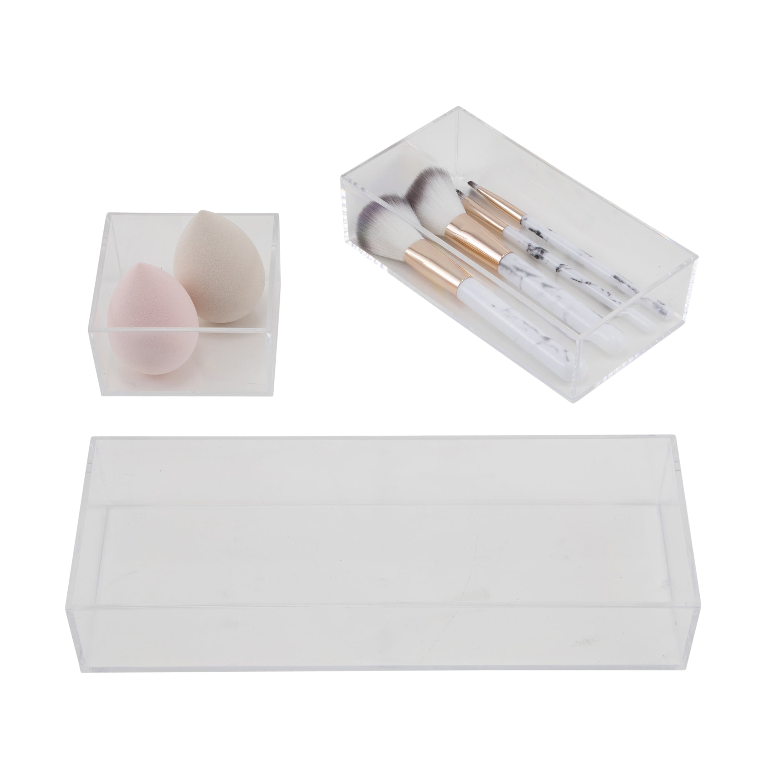 Candie Couture 9 Pc Set - 4 White Brushes, 2 Pink Sponges, 3 Piece