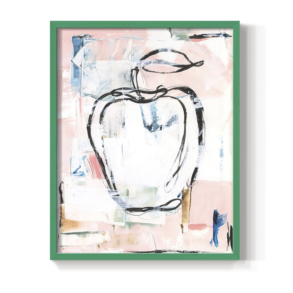 Candied Fruit I Framed Print in Green Solid Wood Framed Print No Nail Hanging