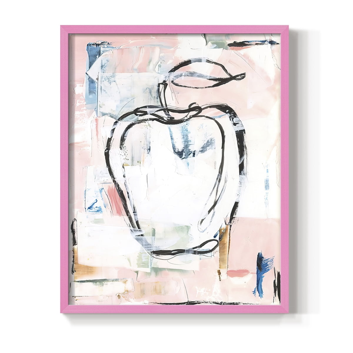 Candied Fruit I Framed Print in Pink Solid Wood Framed Print No Nail Hanging