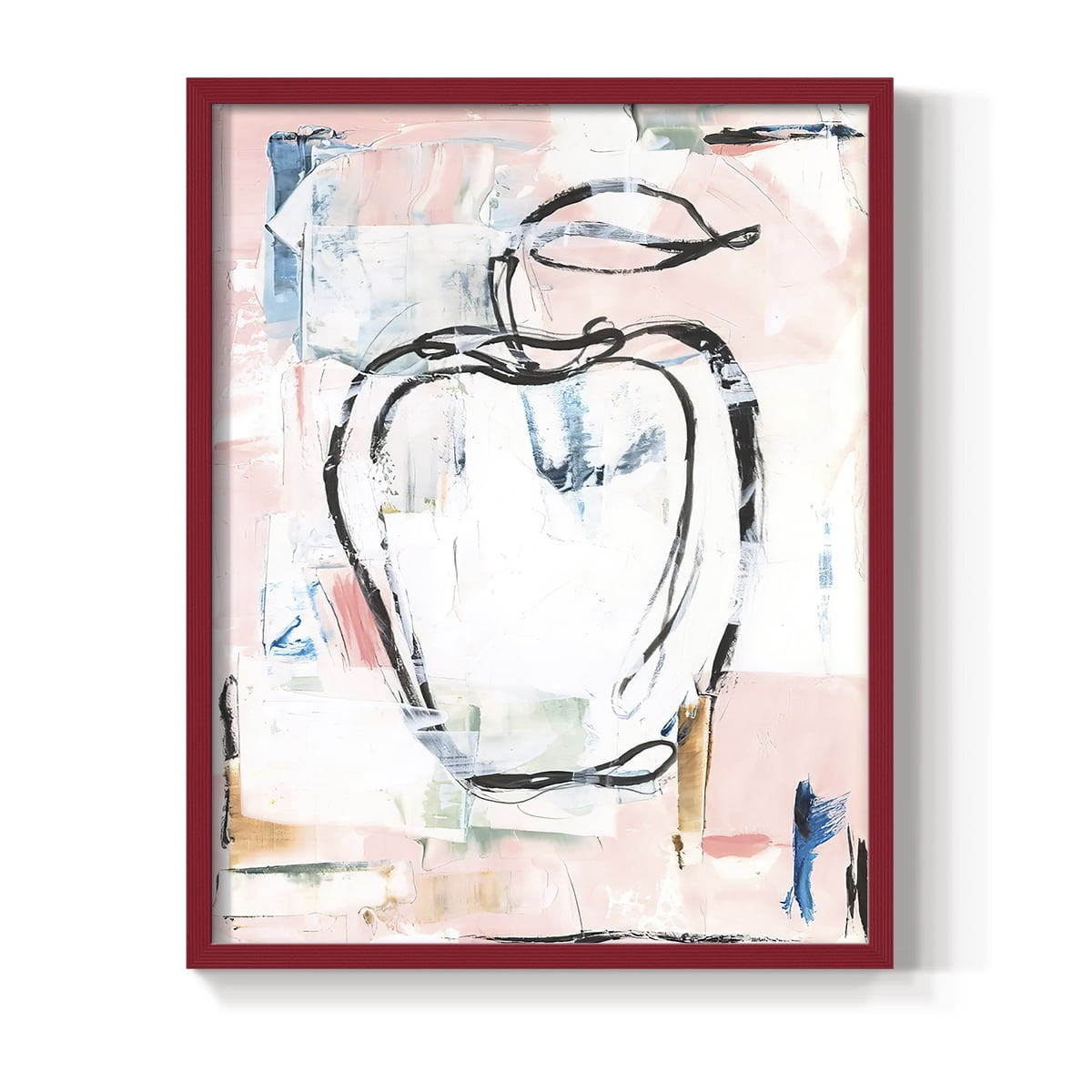Candied Fruit I Framed Print in Red Solid Wood Framed Print No Nail Hanging