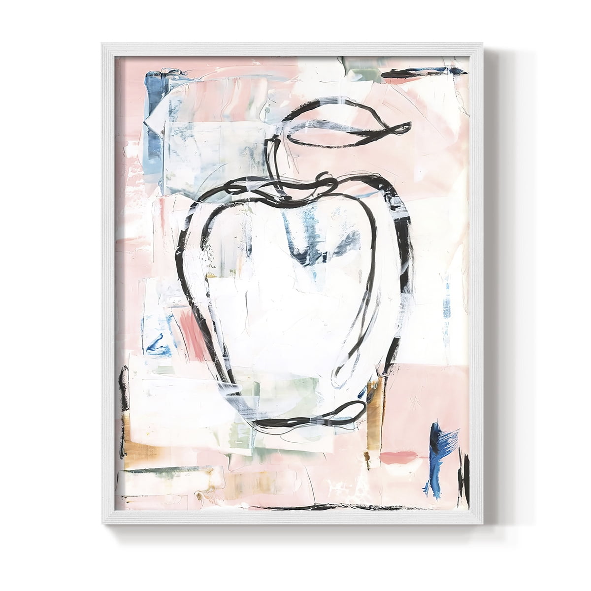 Candied Fruit I Framed Print in White Solid Wood Framed Print No Nail Hanging