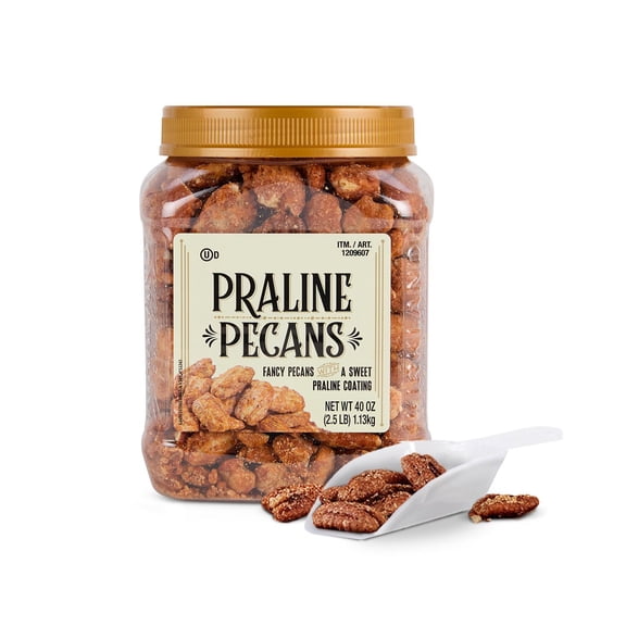 Candied Pecans for Salad Praline Glazed Sweet And Crunchy Delight Pecan 2.5 Lbs. With With Mini Scooply Scoop