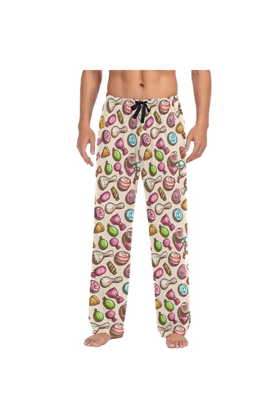 Candies Men's Pajama Pants with Pocket Lounge Pants Pajama Sleep Pant Pj Comfortable