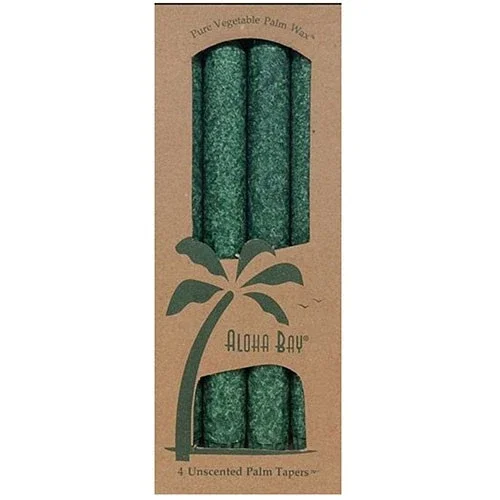 Candle 9 Inch Taper Green; 4 Pack By Aloha Bay