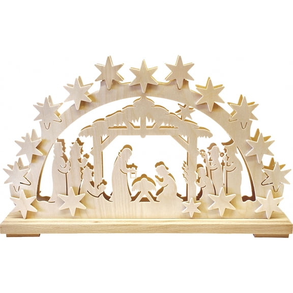 Candle Arch Nativity of Christ with LED Lighting Length 43 cm / 17 inch by Ratags Arts and Crafts