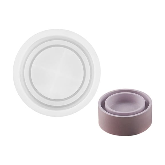 Candle Base Moulds Round Shape for Making Resin or Plaster Candle Holders