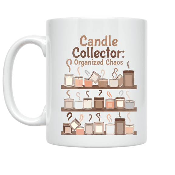 Candle Collector Organized Chaos - Candle Enthusiast - 11 oz Ceramic Coffee Mug