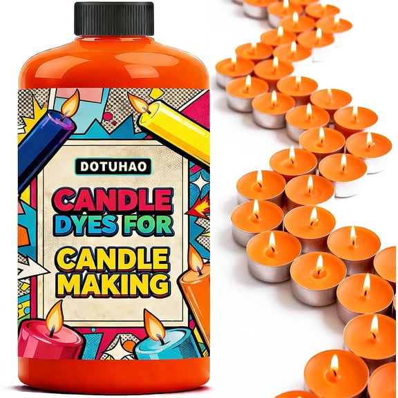 Candle Color Dye, Orange Candle Dyes for Candle Making, Concentrated Candles Wax Dye, Long-Lasting Vibrant Color(Orange, 3.5 Fl.Oz)