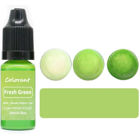 Candle Dye - Liquid Oil-Based dye for Candle Wax, Vivid Candle Color for DIY Candle Making, Highly Concentrate Natural Candle Color 10ml Bright Green