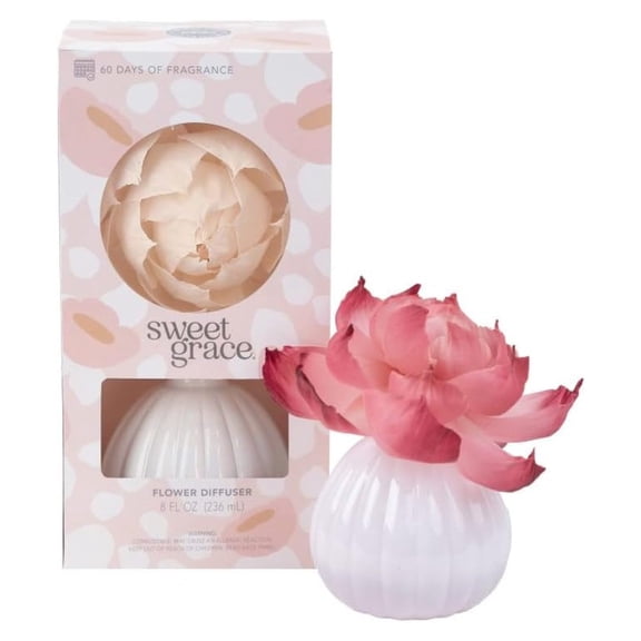 Candle Flower Reed Diffuser Fragranced Decorative Room Freshener-Sweet Grace