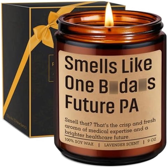 Candle, Future Physician Assistant Gifts, PA School Essentials - Funny PA Week, Graduation, Acceptance, White Coat Ceremony, Christmas, Birthday Present Ideas for Medical Students, Women, Men