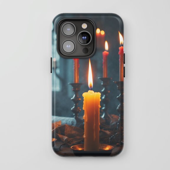 Candle Gothic iPhone Case Protective Dark Theme Black