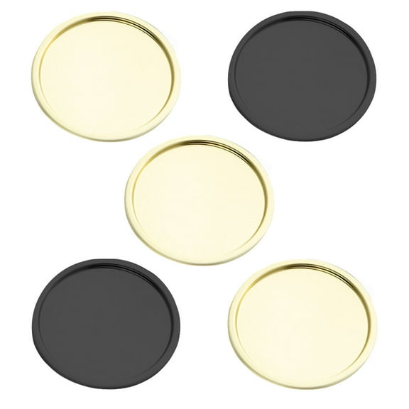 Candle Holder, 5Pcs Small Round Trays Candle Plates for Table Centerpiece Wedding Decorations