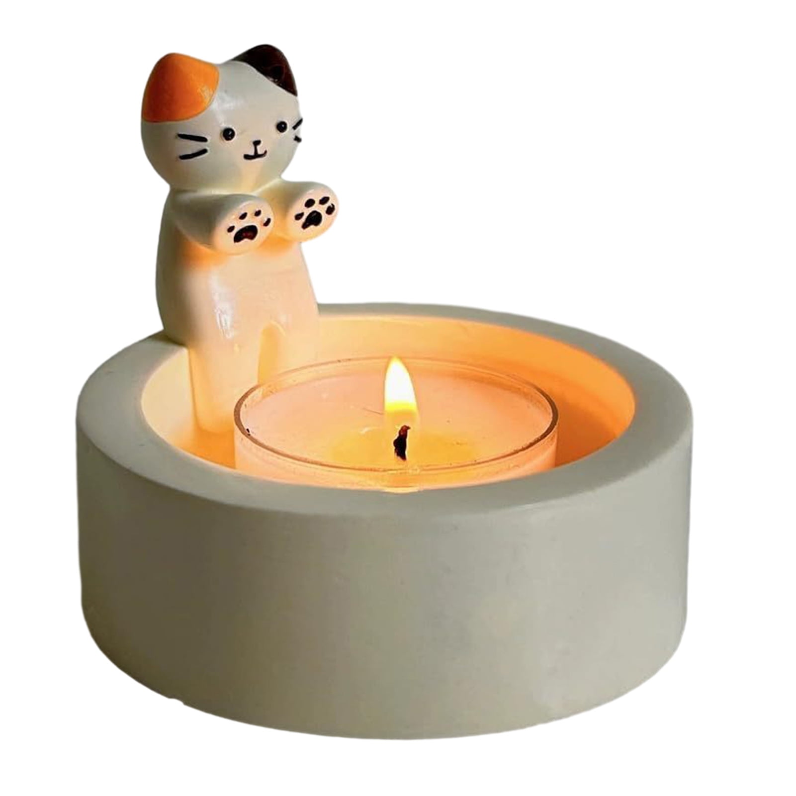 Candle Holder Adorable Cat Warming Paws Shape Candlestick Cute Cartoon ...