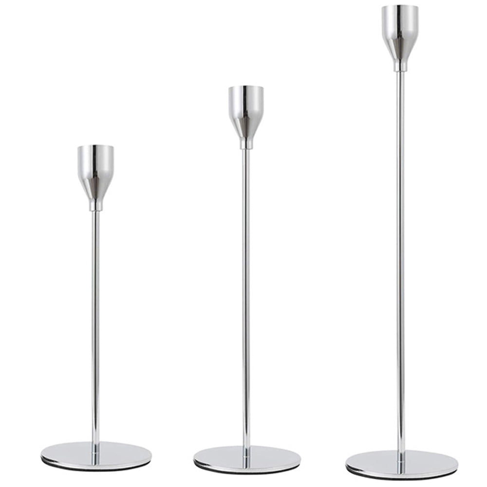 Candle Holder Black Candlestick Holders Set of 3 for Taper Candles