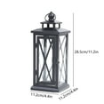 thumbnail image 1 of Candle Holder Candle Holder Iron Glass Lantern Windproof Floor Standing Home Decor Vintage Candle Stand Indoor Outdoor Lighting Iron Lantern, 1 of 5