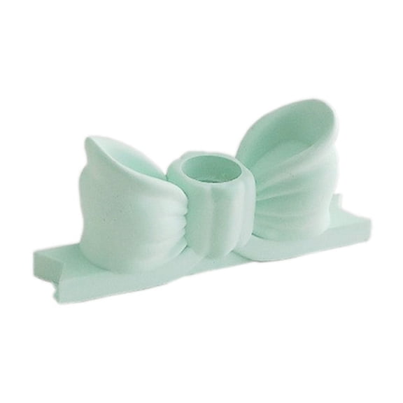 Candle Holder Candy Color Bow Candle Holder Long Candle Candlestick Gypsum Bow Candle Holder for Table Wedding Dinning Table Centerpiece, Newyear Goals: 1*Candlestick, Made of Resin