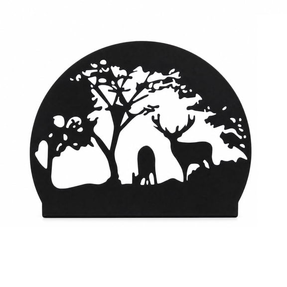 Candle Holder Decor | Black Metal Candle Holder Farmhouse Christmas Decor for Mantel Fireplace, Rustic Home Decorations for Holiday Display