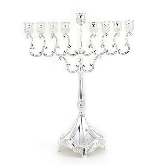 Candle Holder Elegant and High-End Table Decoration Candlelight Dinner Holder,Silver