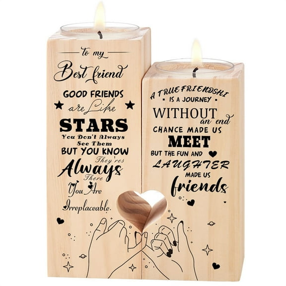 Candle Holder for Friend - Gifts for Friends,Women Female Girl Friends Personalized Custom Friendship Birthday Gift,Best Women Gift Idea for Christmas Thanksgiving